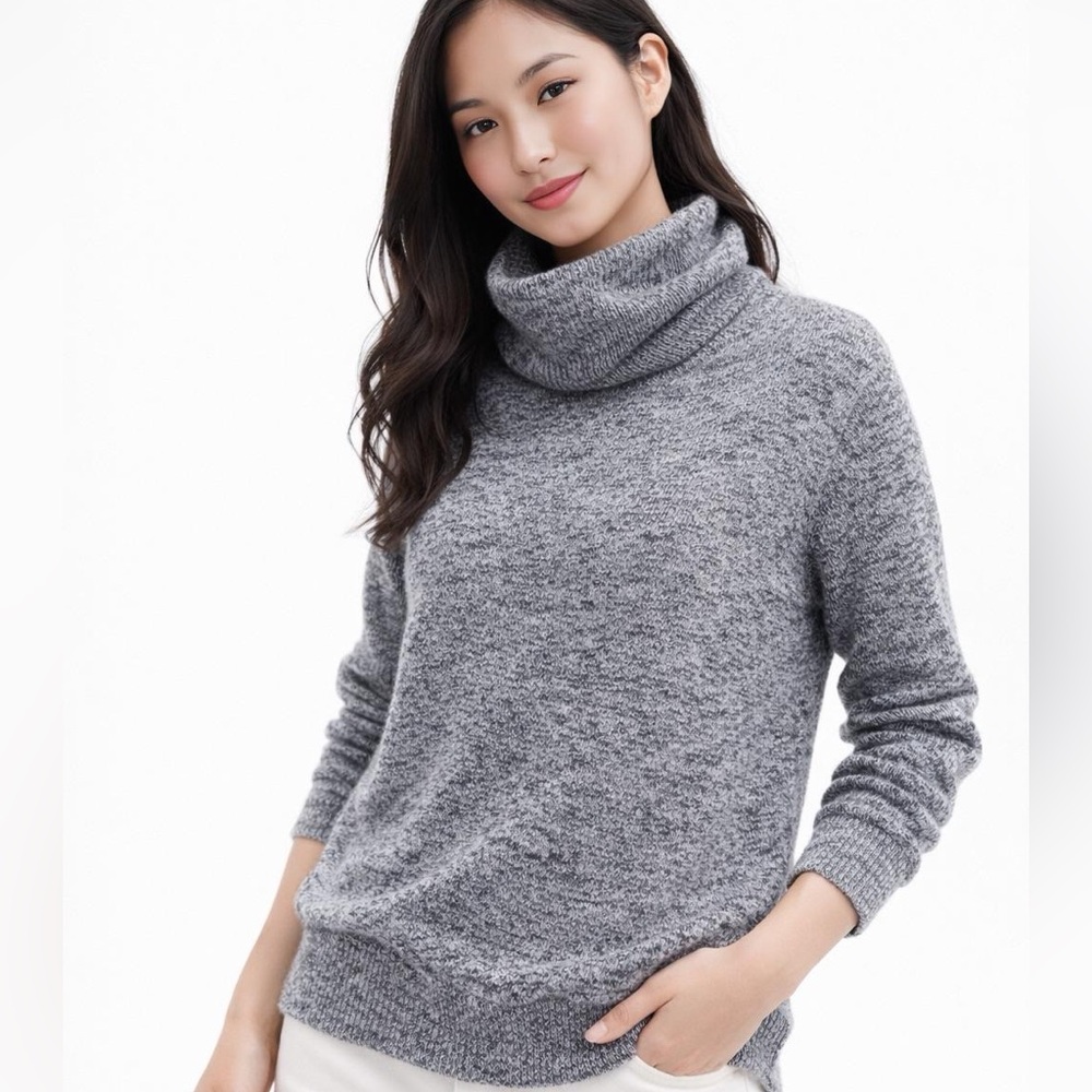J. Crew Heather Gray Turtleneck Sweater